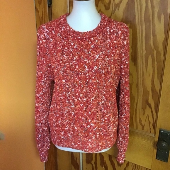 Good threads red cable knit warm sweater - Picture 6 of 12